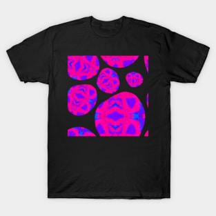 Pink, Blue and Purple bubbles pattern T-Shirt